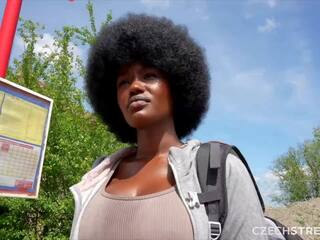 Czech Streets 152 Quickie with pretty Busty Black Girl: Amateur x rated film feat. George Glass