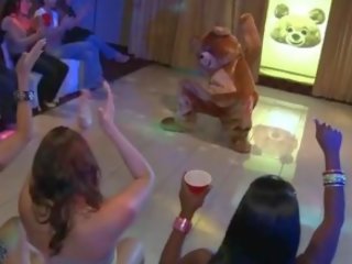Dancingbear - Group of Big prick Male Strippers Shovin' Sausage in They Face