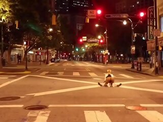 Clown gets cock sucked in middle of the street