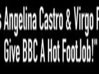 Bbws angelina castro & virgo peridot ad bbc egy terrific footjob&excl;