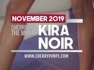 Classy Ebony enchantress Kira Noir Enjoys Solo Fingering Her Tight Pussy
