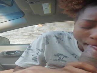 Public Blowjob in Car from Black Amateur Step Mom: sex video 4e