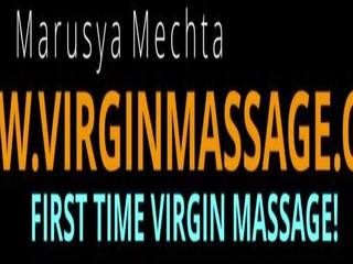 Young female to girl virgin massage with hardcore orgasm