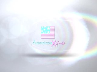 Charming little first time sex movie actress on her knees at AmericanXGirls