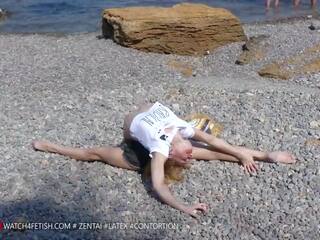Day at the sea with contortion star tatjana: free bayan clip 7d