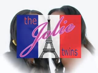 기절시키는 identical 동성애의 twin 자매, 흑단 프랑스의 트윈스.