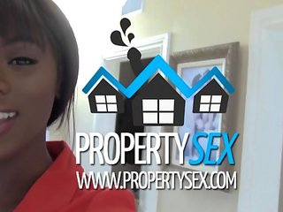 Propertysex - piękne czarne prawdziwy majątek agent międzyrasowe x oceniono klips z buyer